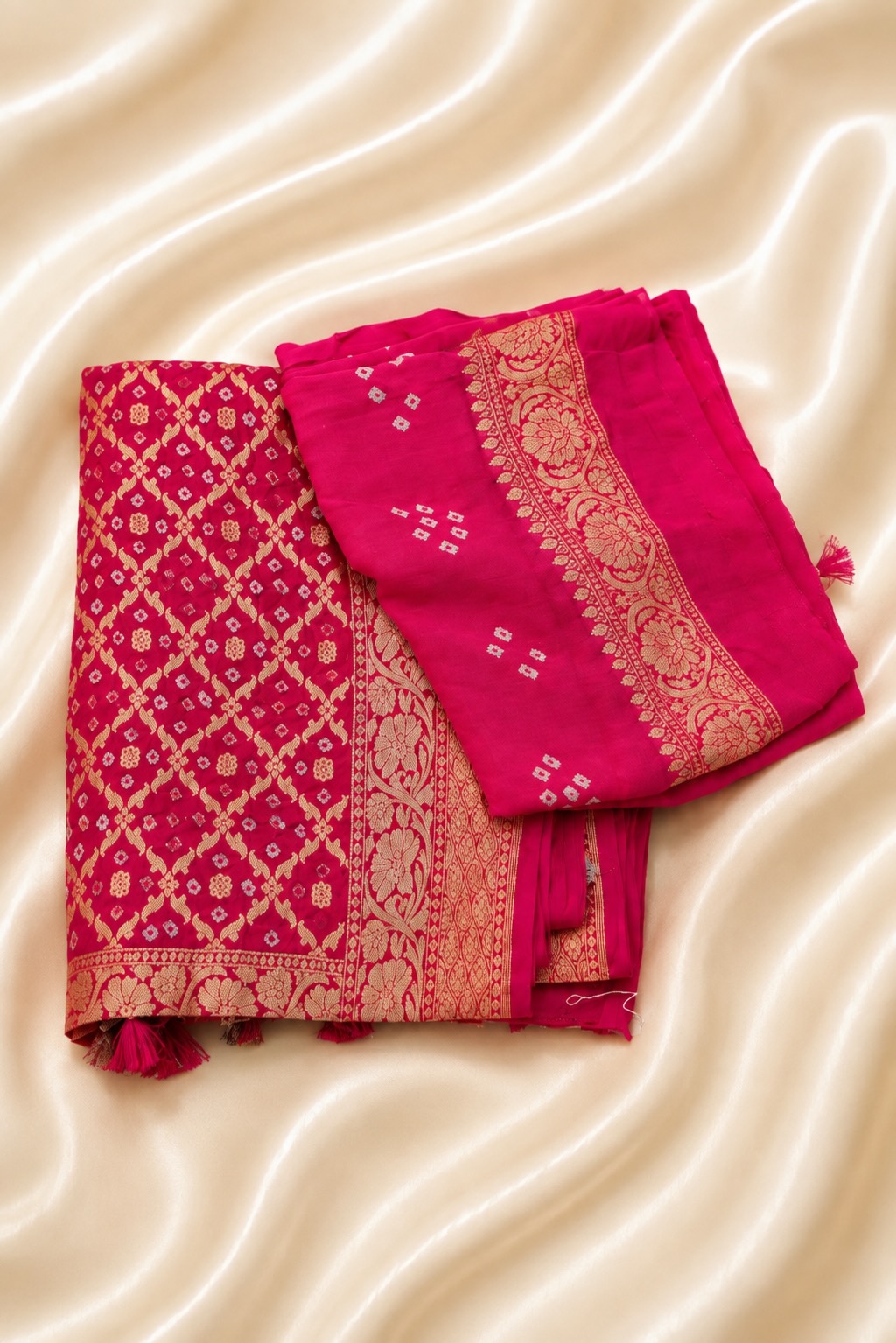 Bandhej Khaddi Georgette Saree
