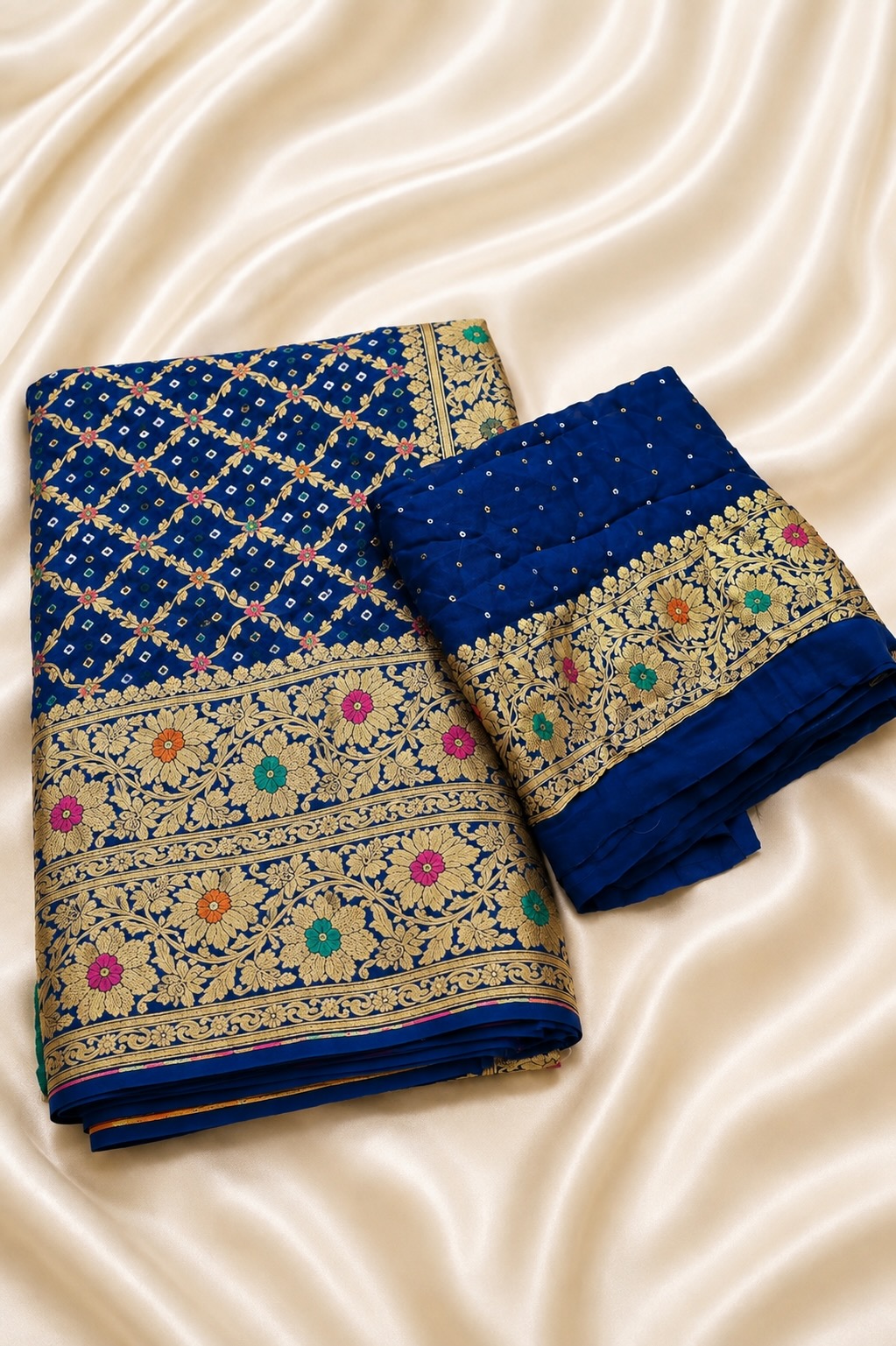 Bandhej Khaddi Georgette Saree